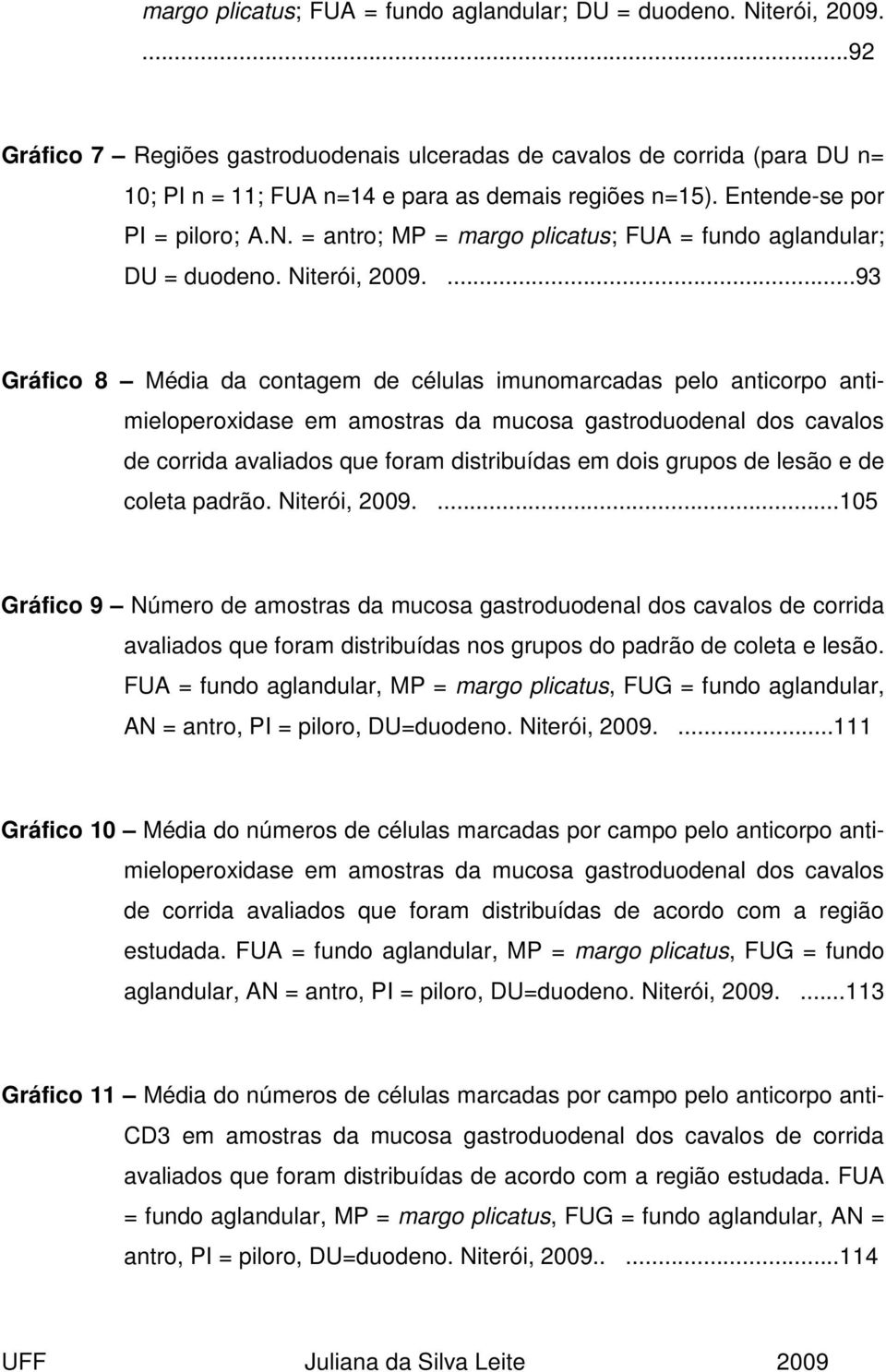 ..93 Gráfico 8 Média da contagem de células imunomarcadas pelo anticorpo antimieloperoxidase em amostras da mucosa gastroduodenal dos cavalos de corrida avaliados que foram distribuídas em dois