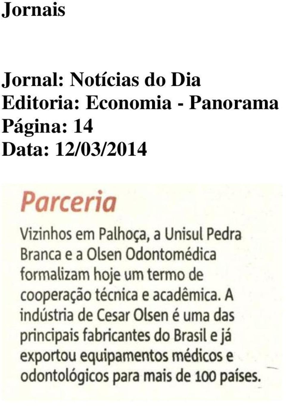 Editoria: Economia -