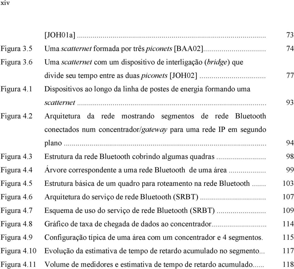 1 Dispositivos ao longo da linha de postes de energia formando uma scatternet... 93 Figura 4.