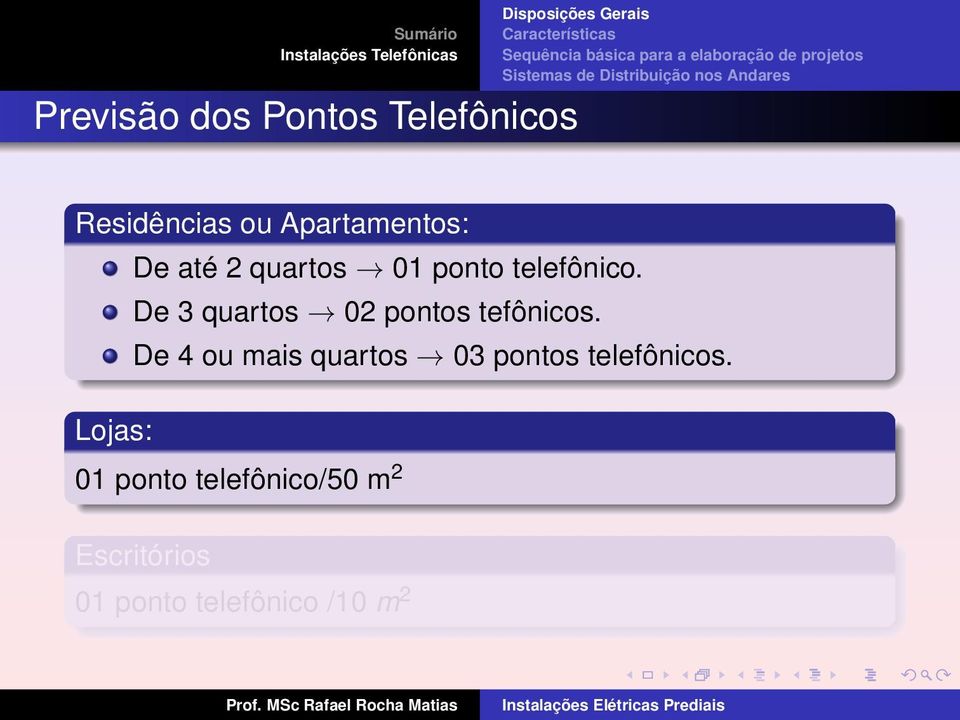 De 3 quartos 02 pontos tefônicos.