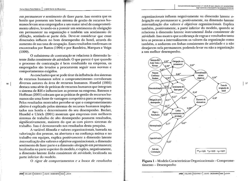 Isso mostra que os hotéis que possuem um bom sistema de gestão de recursos humanos levam seus empregados a um maior nível de comprometimento afetivo, levando-os a possuir um sentimento de obrigação