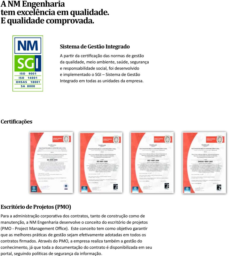 Gestão Integrado em todas as unidades da empresa.