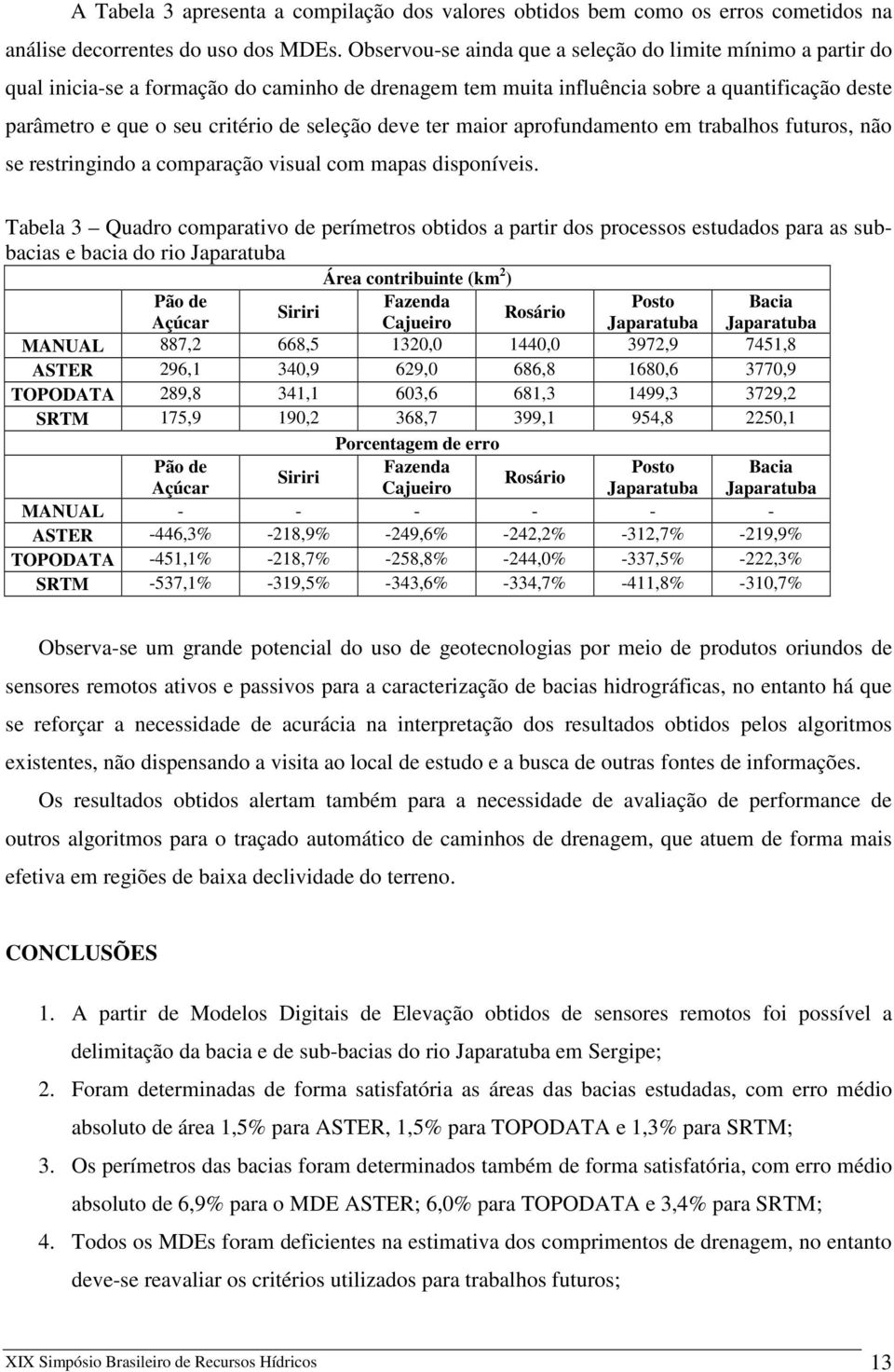 seleção deve ter maior aprofundamento em trabalhos futuros, não se restringindo a comparação visual com mapas disponíveis.