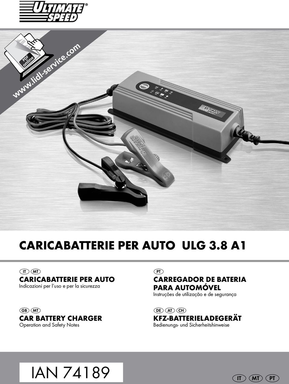 CARREGADOR DE BATERIA PARA AUTOMÓVEL Instruções de utilização e de