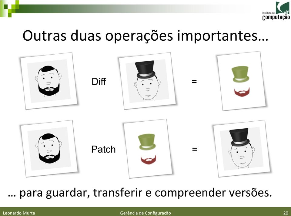 transferir e compreender versões.