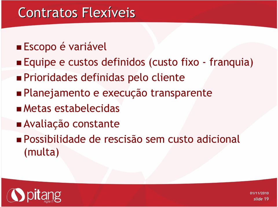 Planejamento e execução transparente Metas estabelecidas