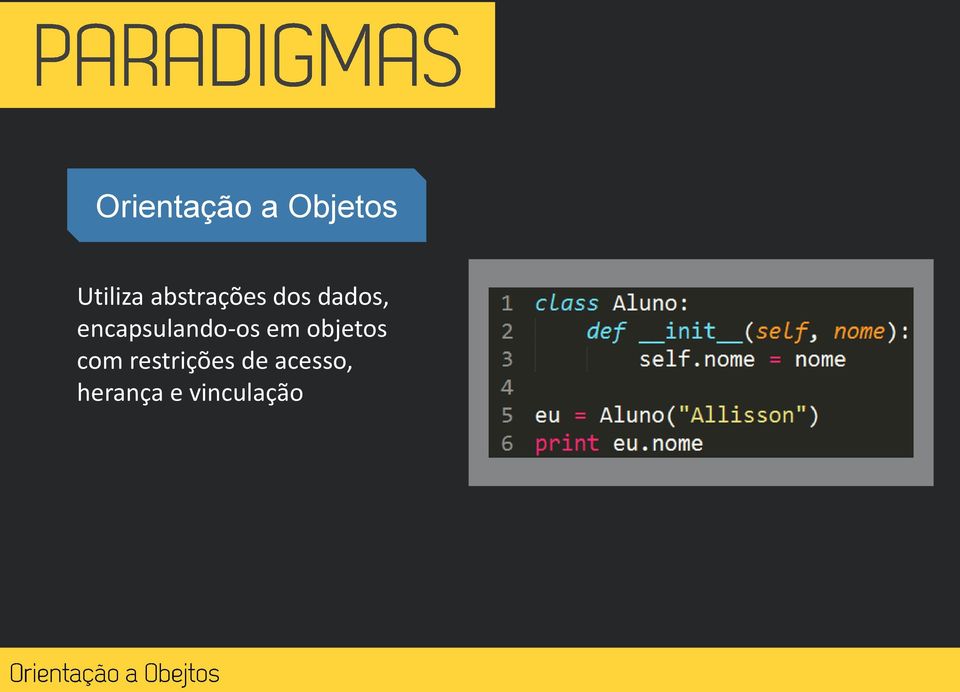 encapsulando-os em objetos com