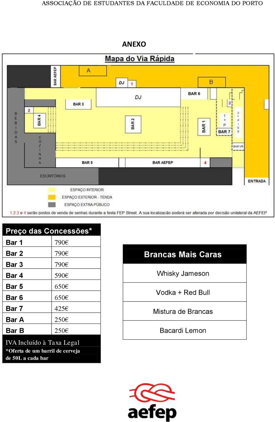 Legal *Oferta de um barril de cerveja de 50L a cada bar ) Brancas