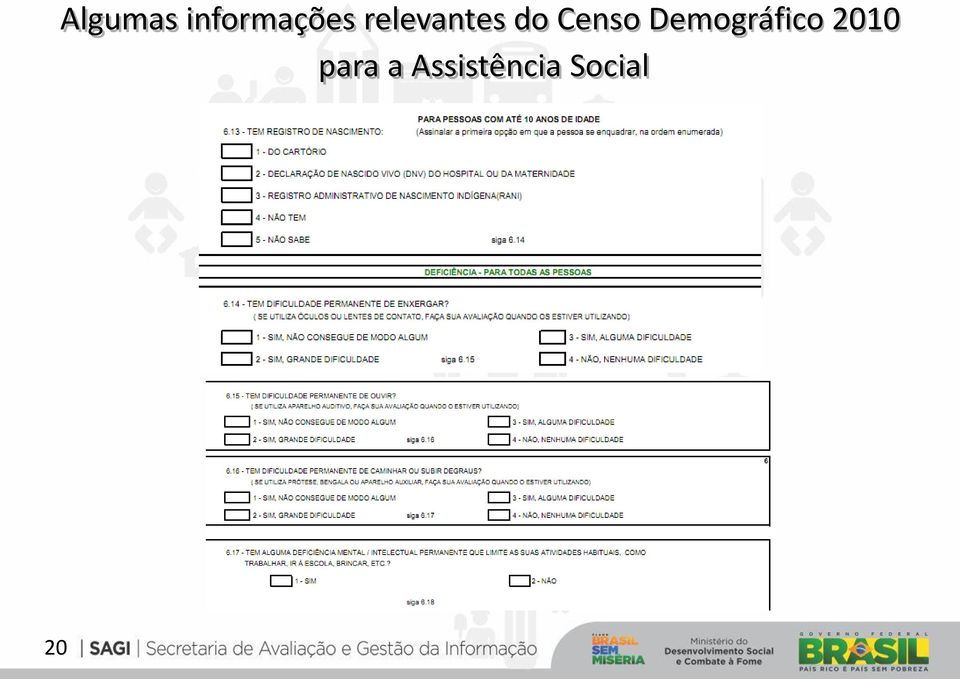 relevantes do Censo