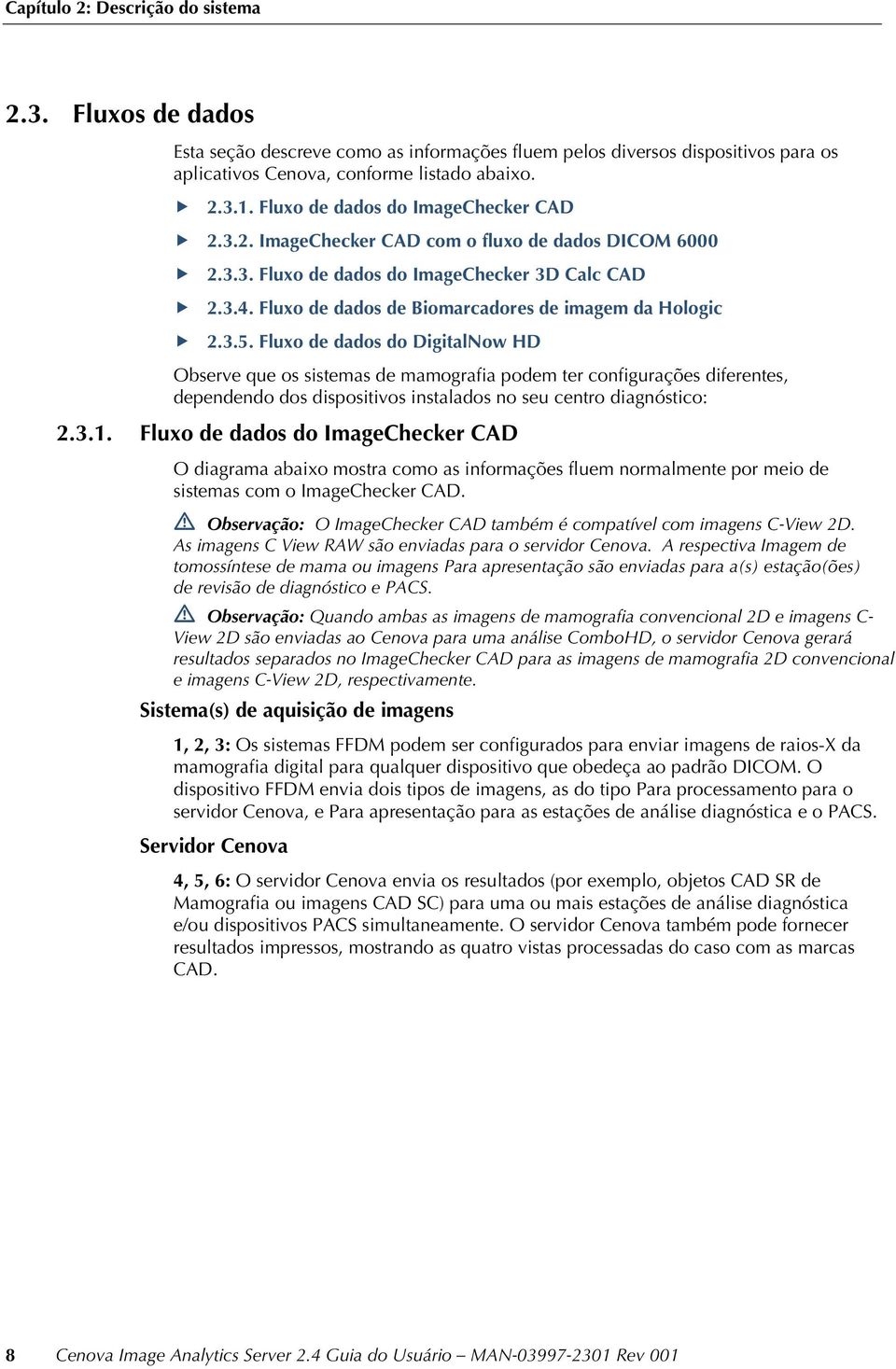 Fluxo de dados de Biomarcadores de imagem da Hologic 2.3.5.