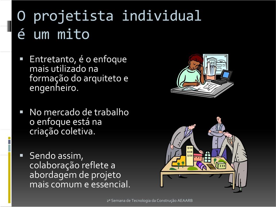 No mercado de trabalho o enfoque está na criação coletiva.