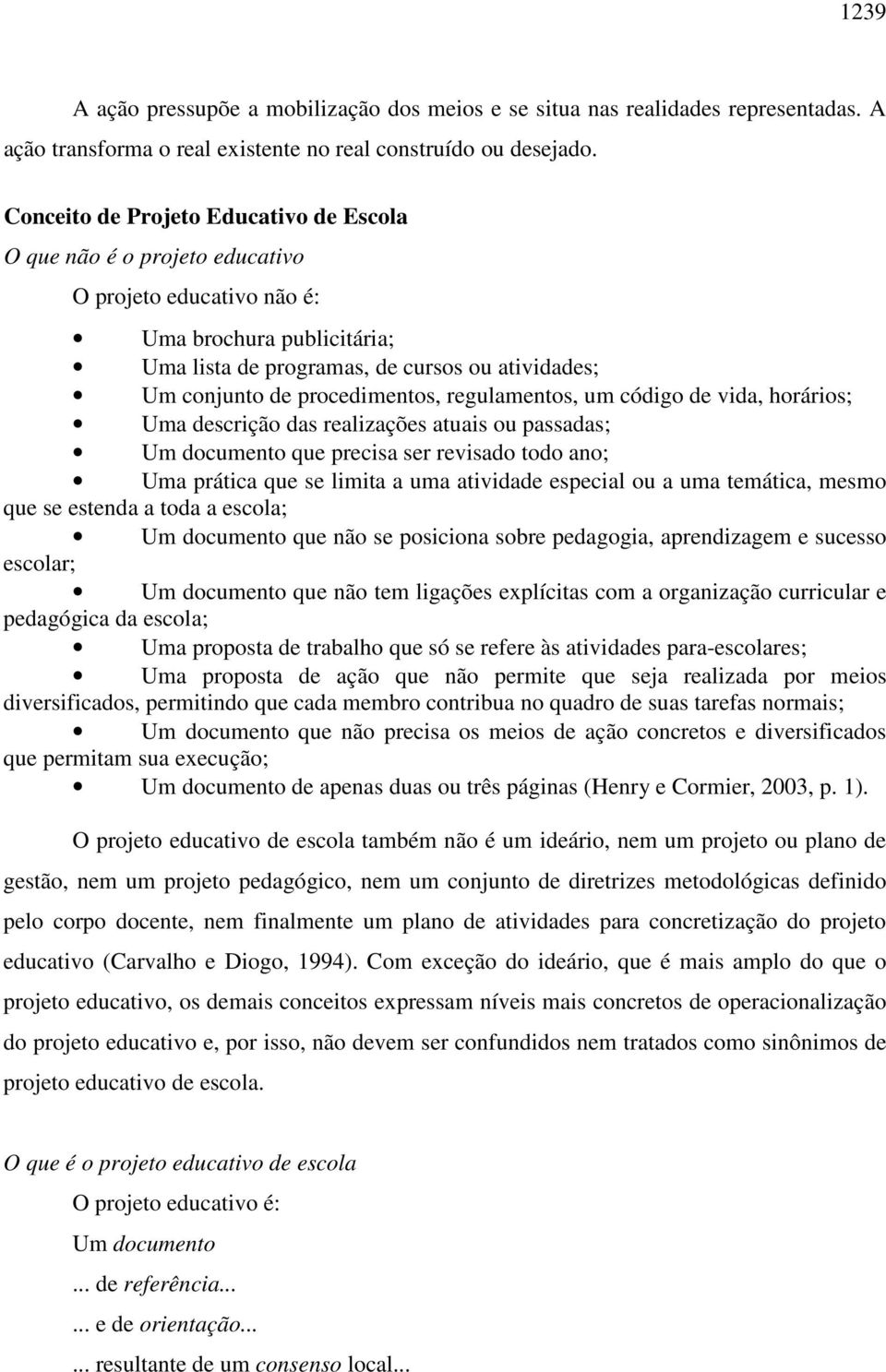 códig de vida, hráris; Uma descriçã das realizações atuais u passadas; Um dcument que precisa ser revisad td an; Uma prática que se limita a uma atividade especial u a uma temática, mesm que se