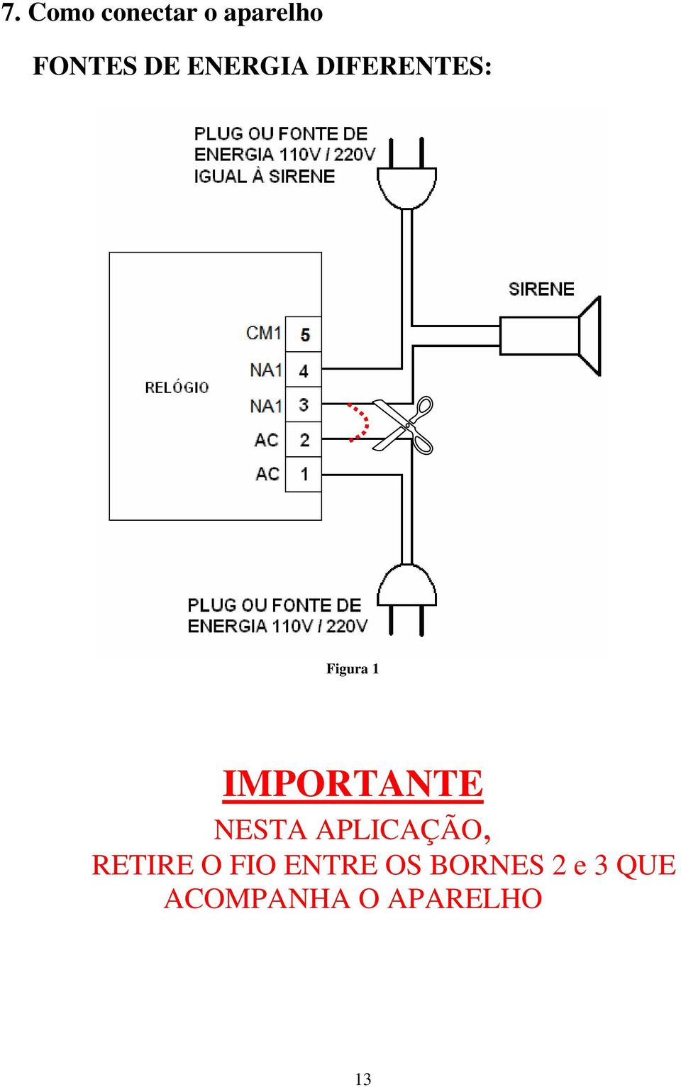 NESTA APLICAÇÃO, RETIRE O FIO ENTRE OS