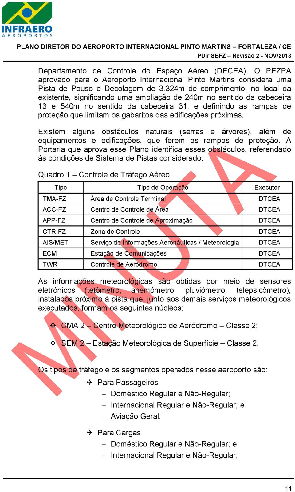 das edificações próximas. Existem alguns obstáculos naturais (serras e árvores), além de equipamentos e edificações, que ferem as rampas de proteção.