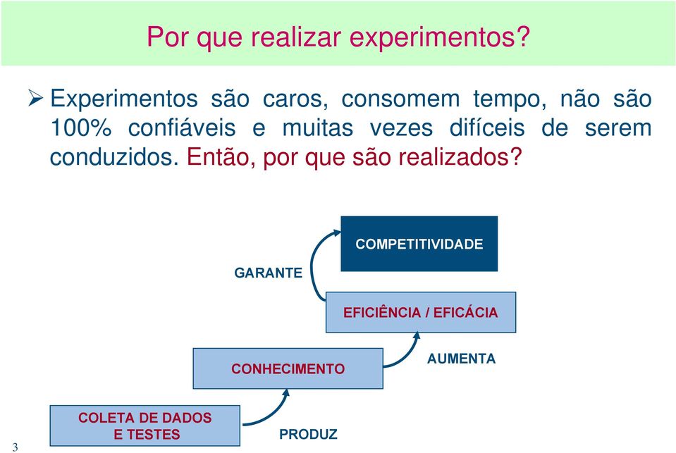 muitas vezes difíceis de serem conduzidos.