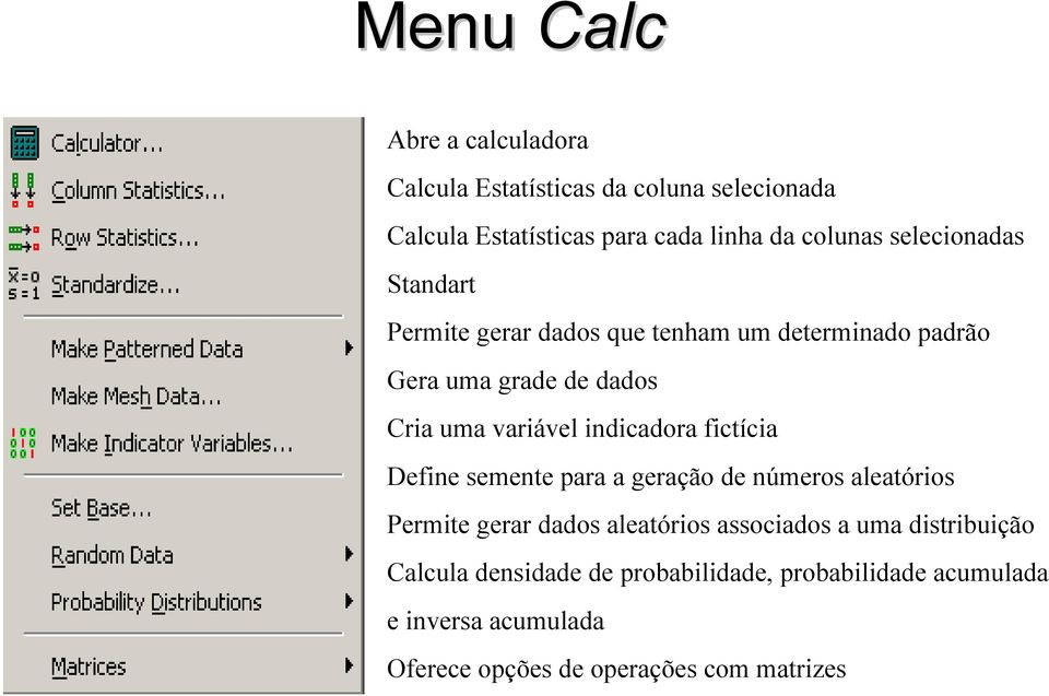 indicadora fictícia Define semente para a geração de números aleatórios Permite gerar dados aleatórios associados a uma