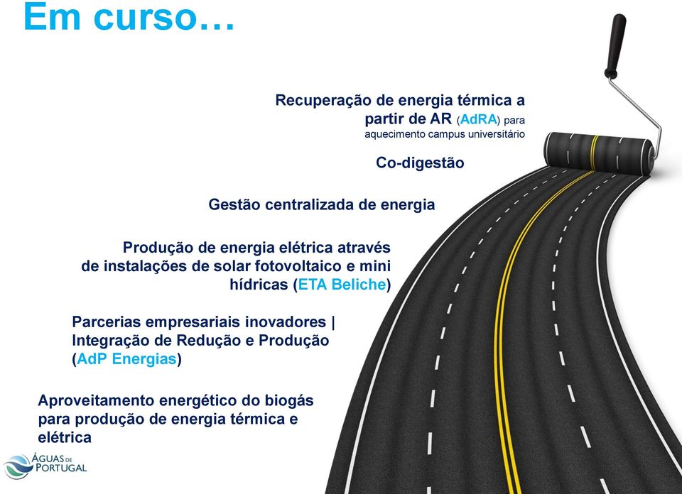 solar fotovoltaico e mini hídricas (ETA Beliche) Parcerias empresariais inovadores Integração de