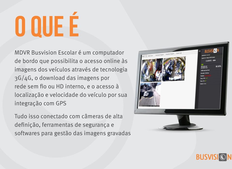 interno, e o acesso à localização e velocidade do veículo por sua integração com GPS Tudo isso