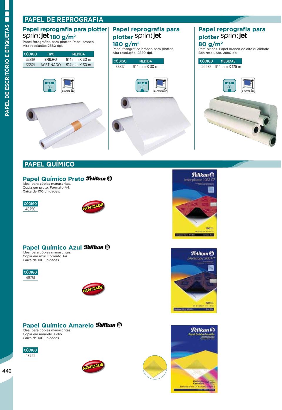 MEDIDA 33817 914 mm x 30 m PLOTTER PPC Papel reprografia para plotter 80 g/m 2 Para planos. Papel branco de alta qualidade. Boa resolução. 2880 dpi.