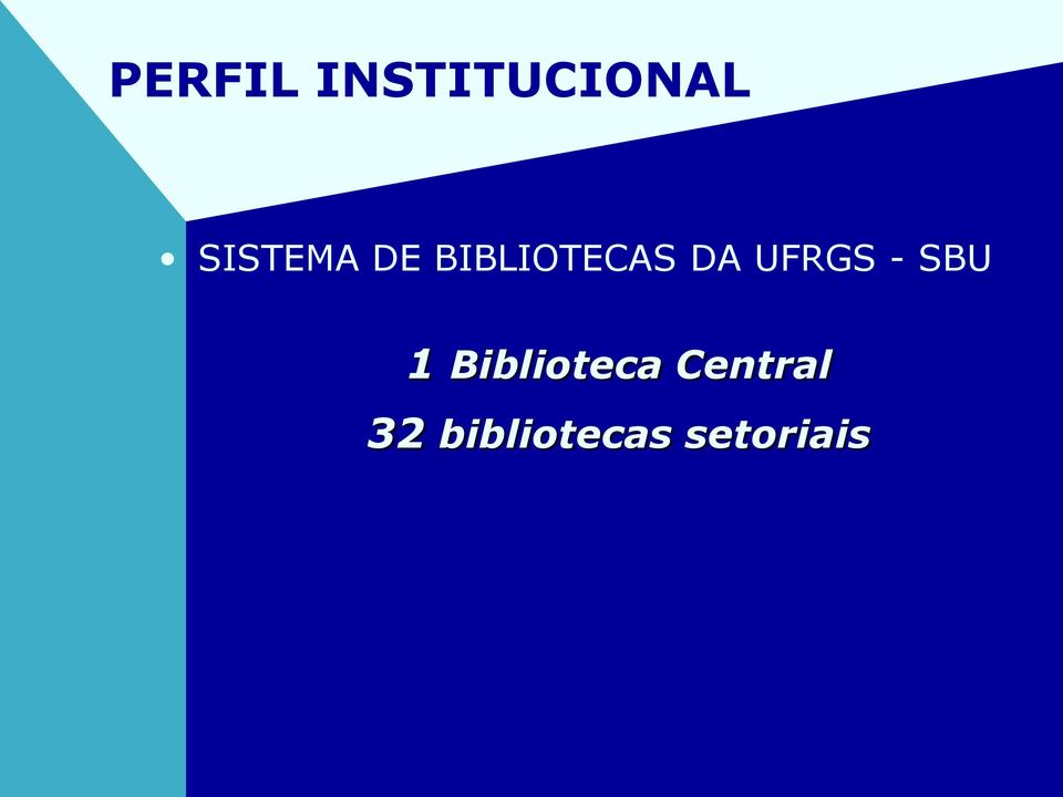 UFRGS - SBU 1 Biblioteca