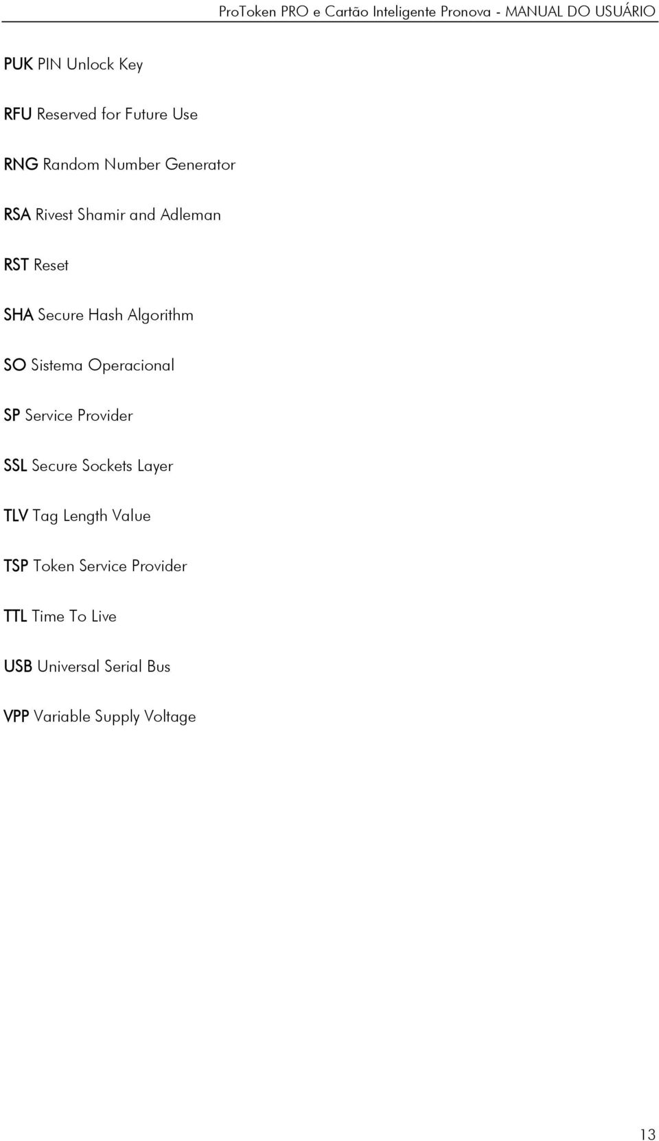 Operacional SP Service Provider SSL Secure Sockets Layer TLV Tag Length Value TSP