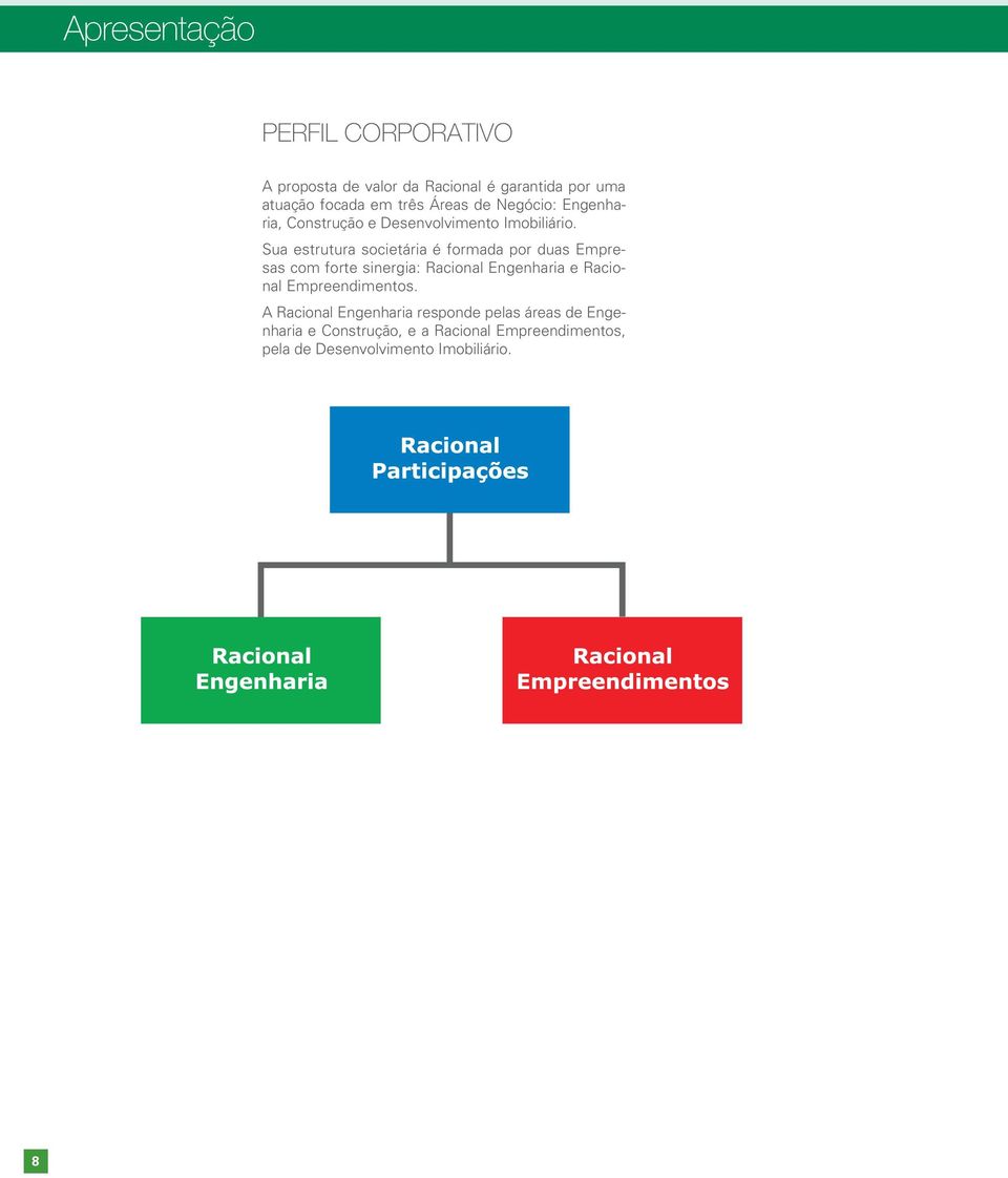 Sua estrutura societária é formada por duas Empresas com forte sinergia: Racional Engenharia e Racional