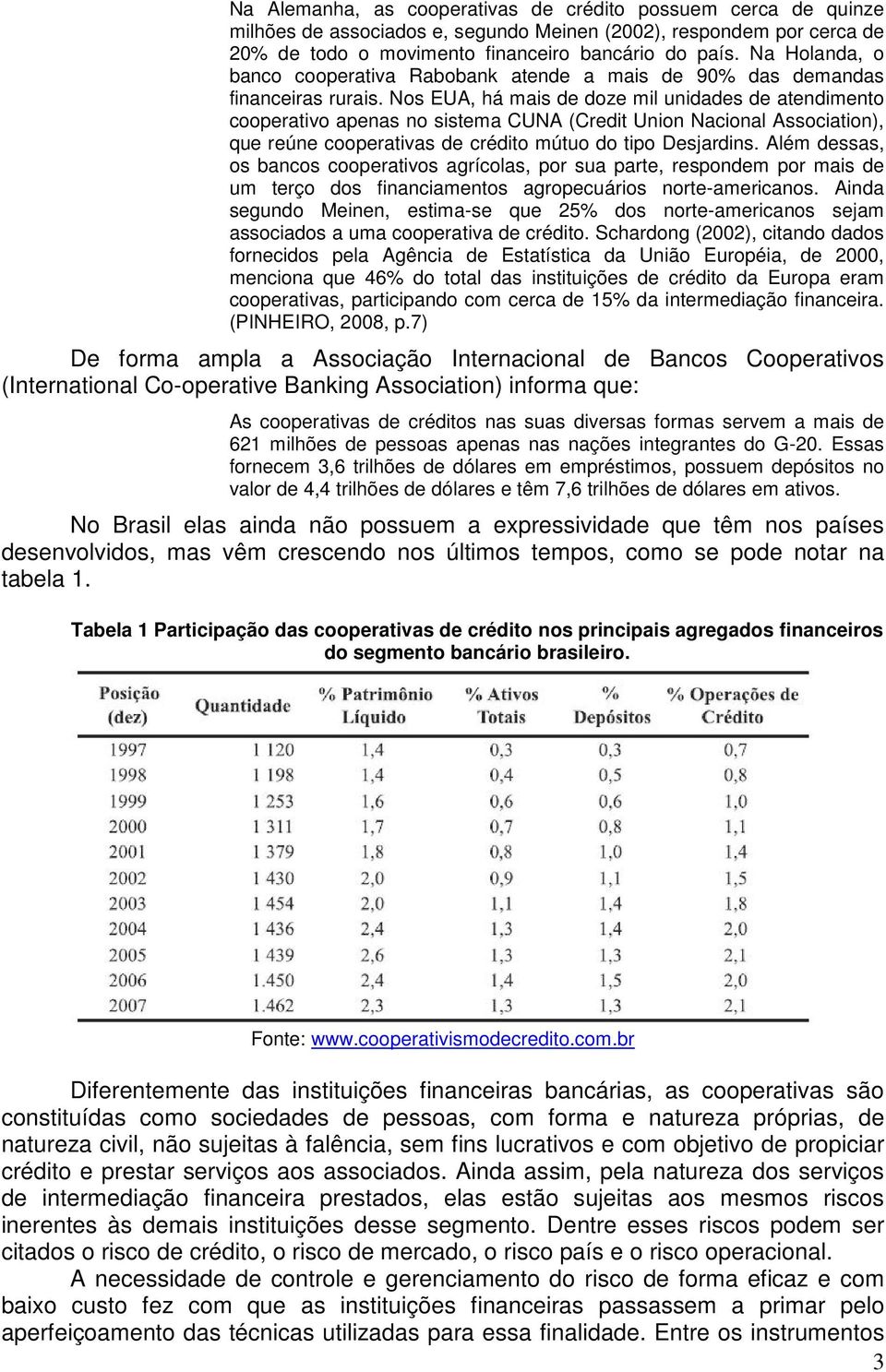 Nos EUA, há mais de doze mil unidades de atendimento cooperativo apenas no sistema CUNA (Credit Union Nacional Association), que reúne cooperativas de crédito mútuo do tipo Desjardins.