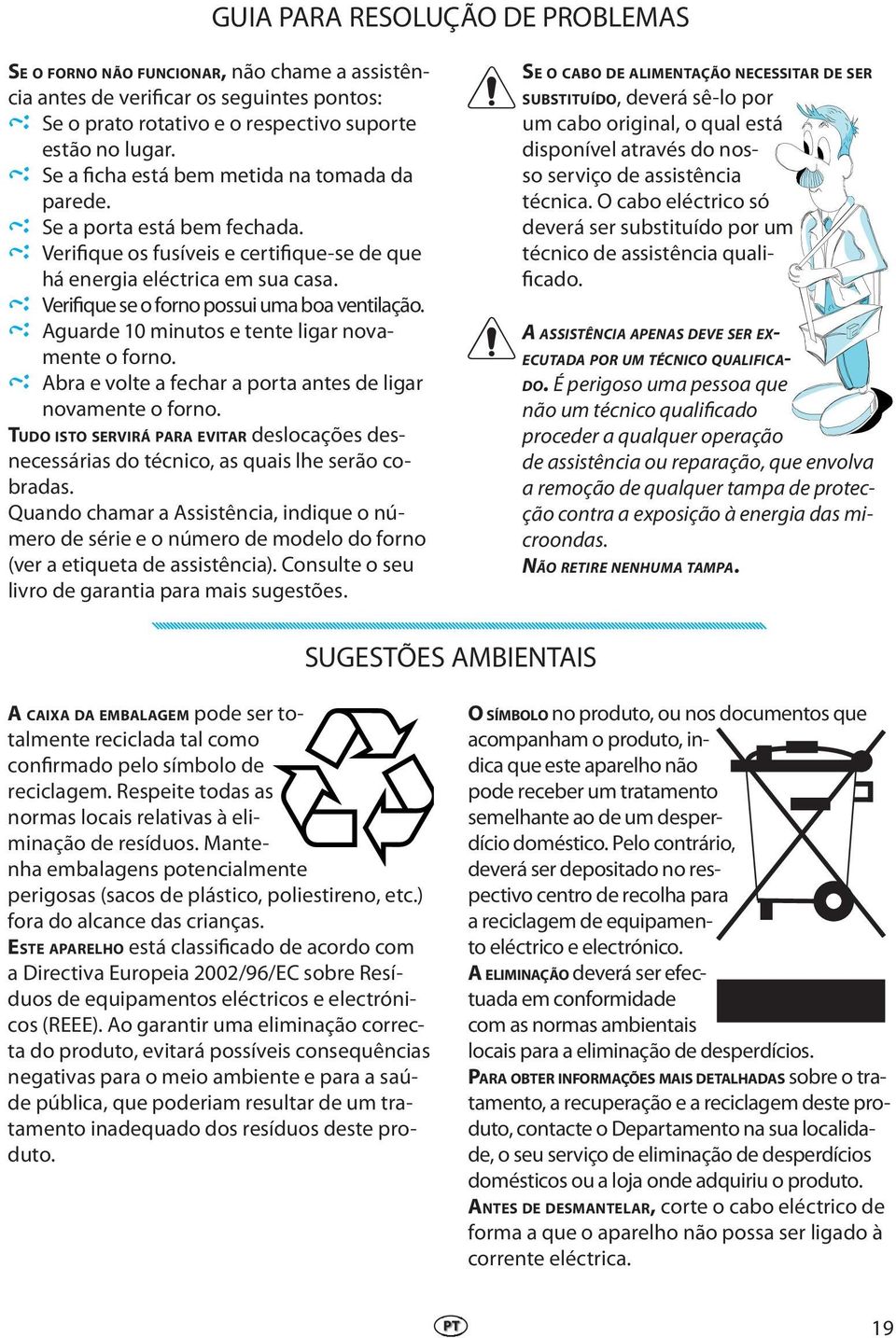 Aguard 10 minutos tnt ligar novamnt o forno. Abra volt a fchar a porta ants d ligar novamnt o forno. TUDO ISTO SERVIRÁ PARA EVITAR dslocaçõs dsncssárias do técnico, as uais lh srão cobradas.