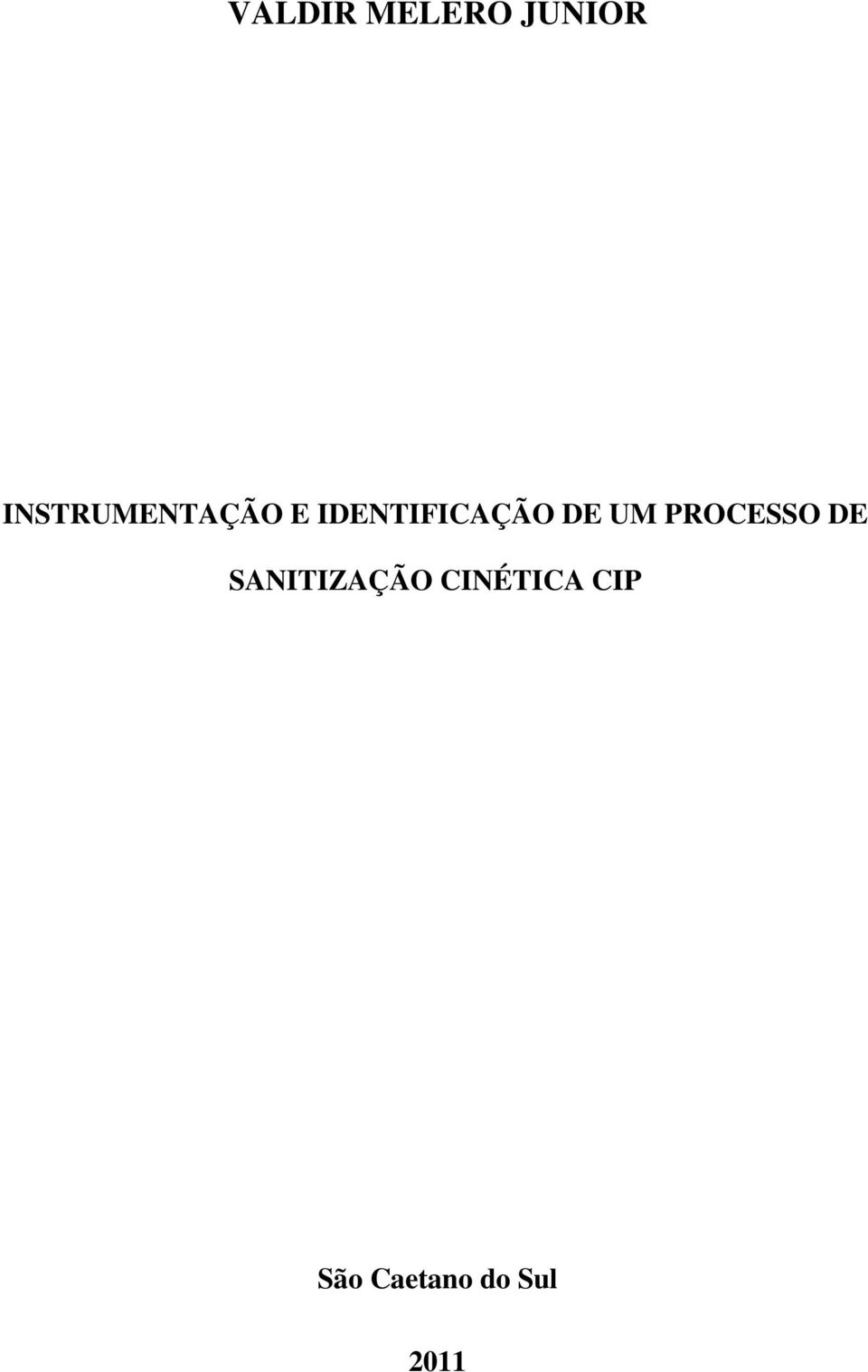 IDENTIFICAÇÃO DE UM PROCESSO