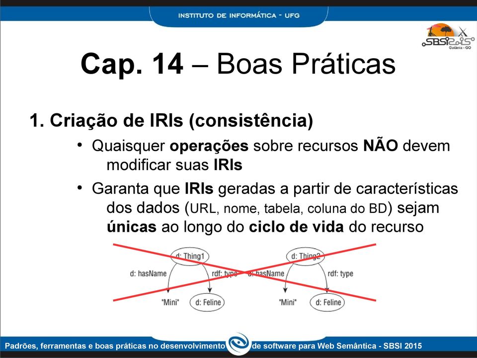 geradas a partir de características dos dados (URL, nome,