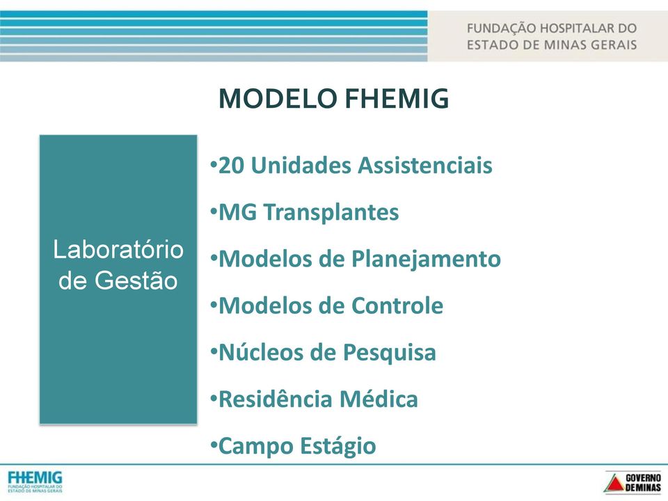 Modelos de Planejamento Modelos de Controle