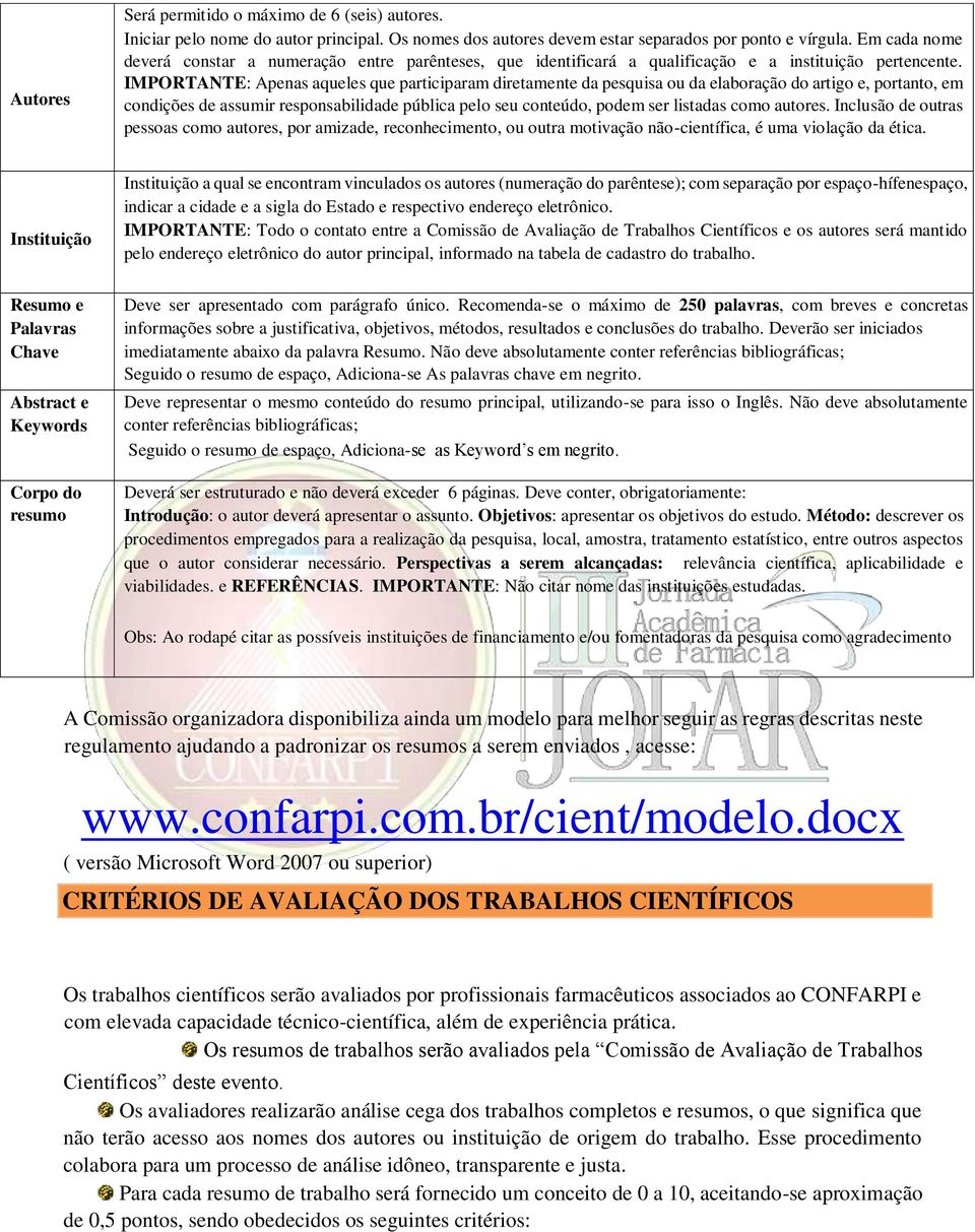 IMPORTANTE: Apenas aqueles que participaram diretamente da pesquisa ou da elaboração do artigo e, portanto, em condições de assumir responsabilidade pública pelo seu conteúdo, podem ser listadas como