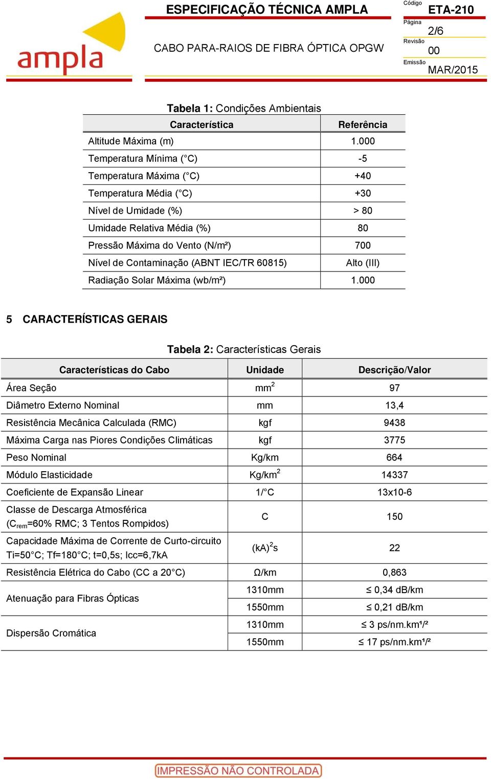 (ABNT IEC/TR 60815) Alto (III) Radiação Solar Máxima (wb/m²) 1.