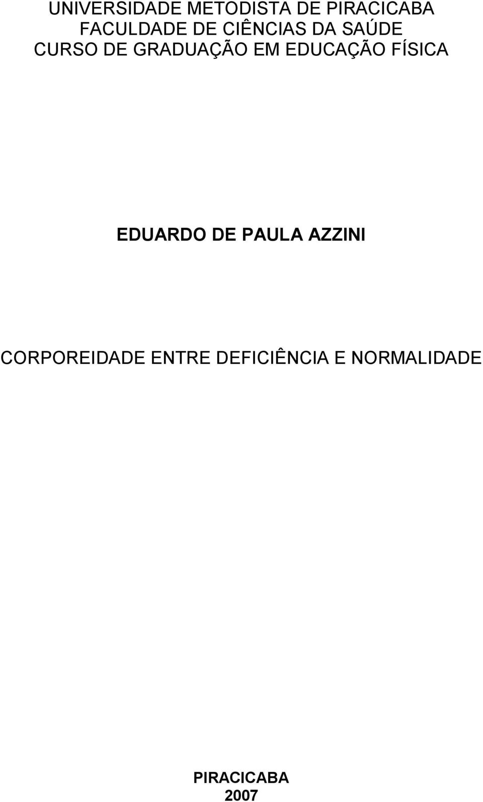 EDUCAÇÃO FÍSICA EDUARDO DE PAULA AZZINI
