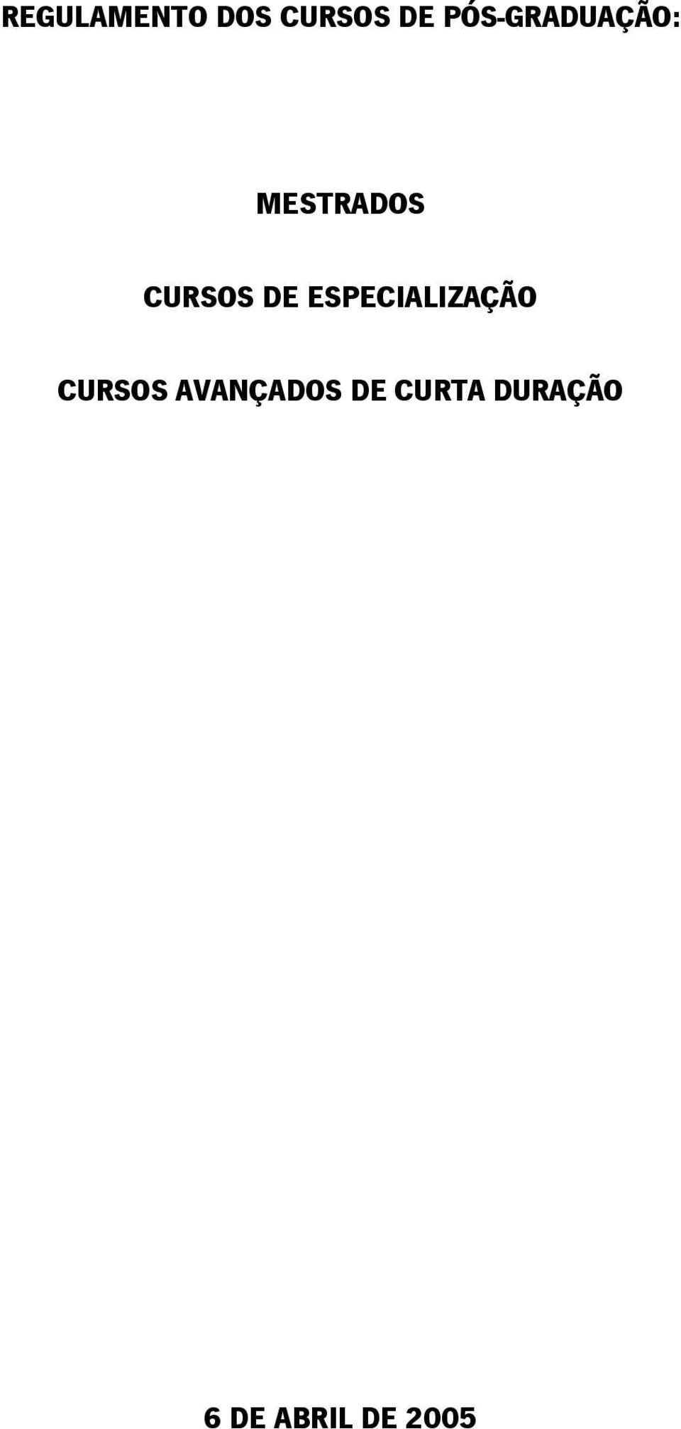 DE ESPECIALIZAÇÃO CURSOS