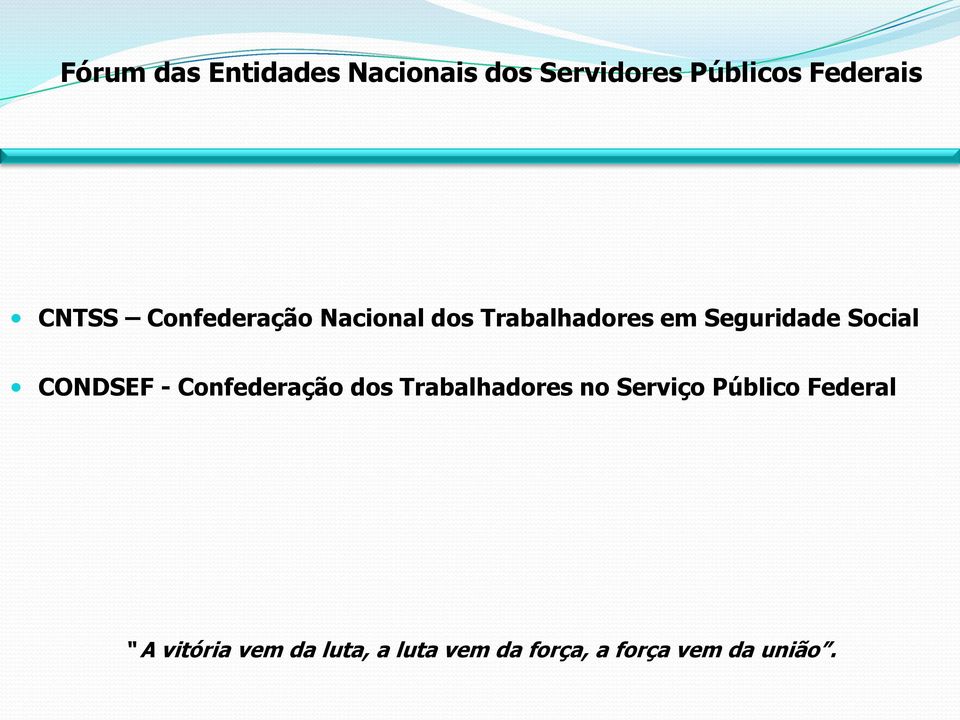 Trabalhadores em Seguridade Social CONDSEF -