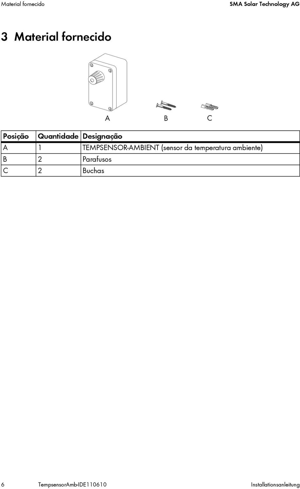 TEMPSENSOR-AMBIENT (sensor da temperatura ambiente) B 2