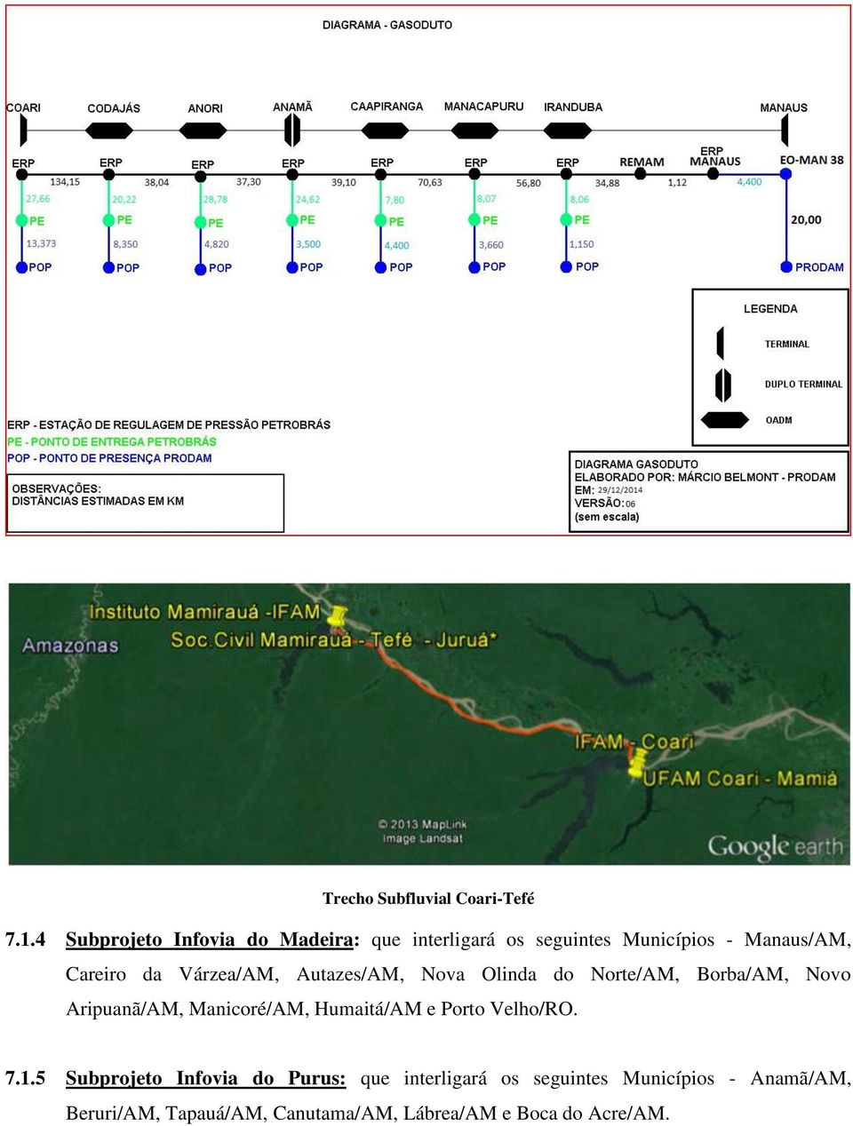 Várzea/AM, Autazes/AM, Nova Olinda do Norte/AM, Borba/AM, Novo Aripuanã/AM, Manicoré/AM, Humaitá/AM