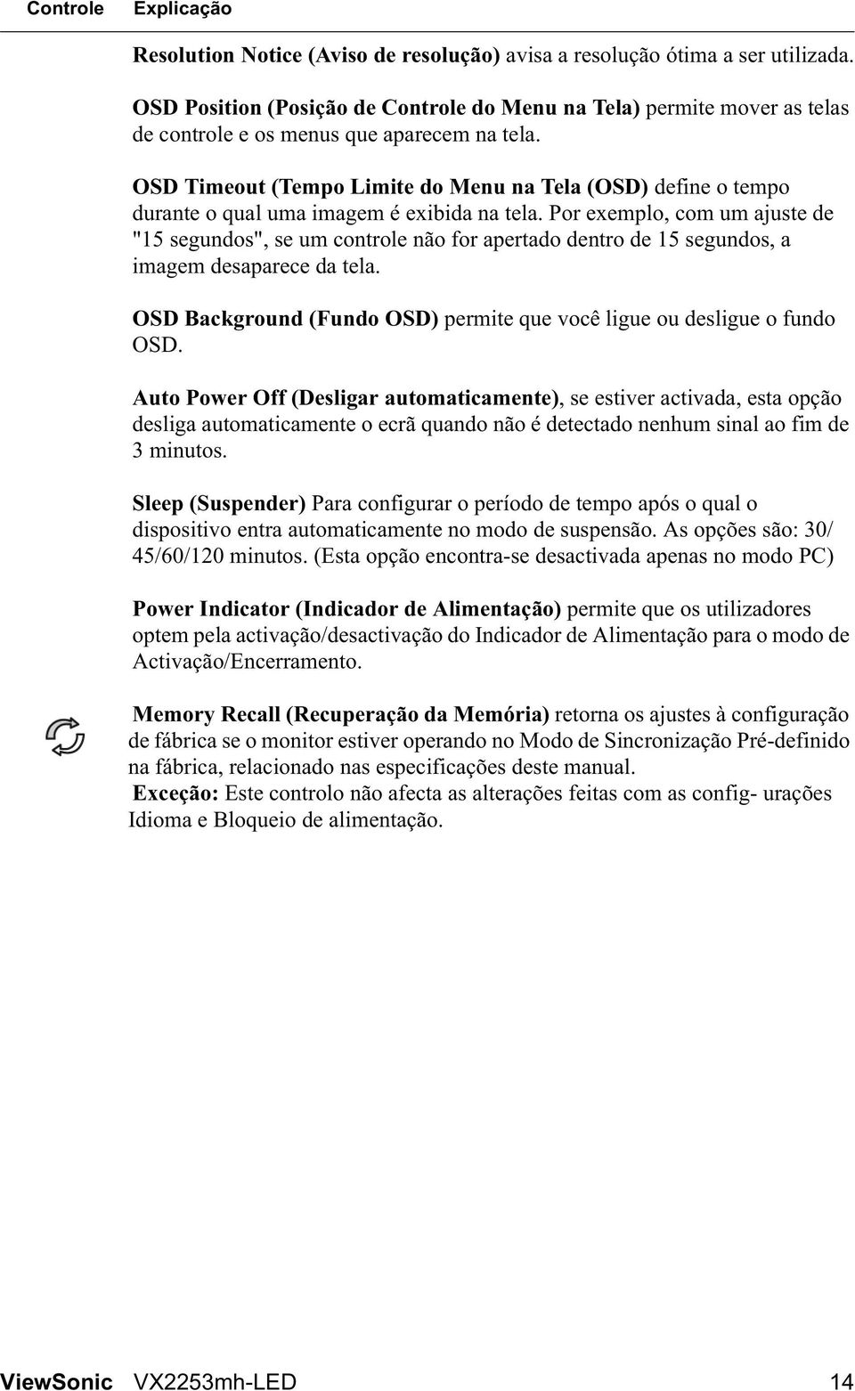 OSD Timeout (Tempo Limite do Menu na Tela (OSD) define o tempo durante o qual uma imagem é exibida na tela.