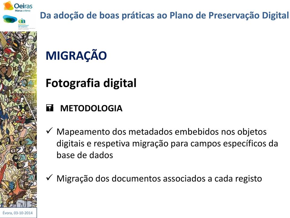 respetiva migração para campos específicos da base