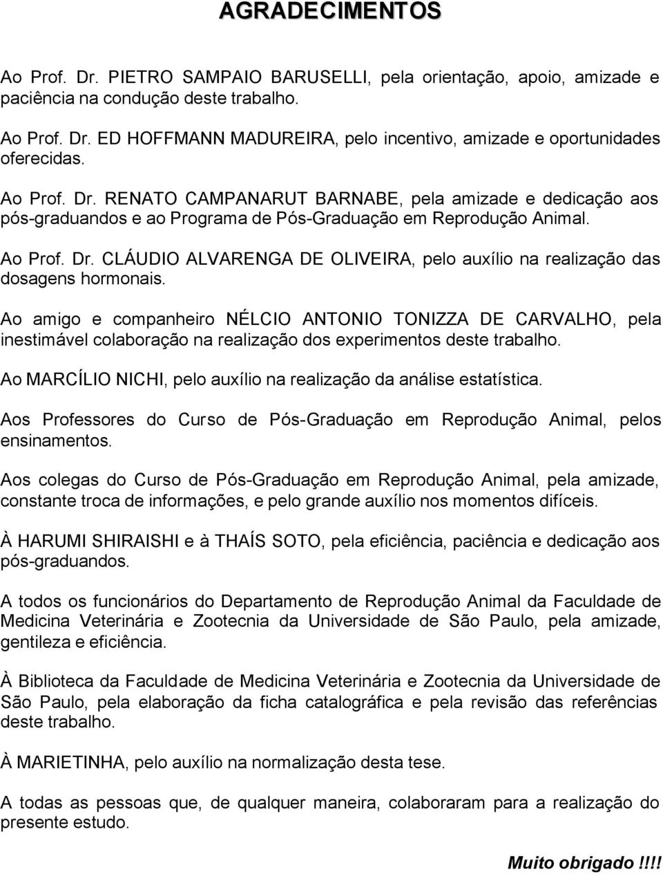 Ao amigo e companheiro NÉLCIO ANTONIO TONIZZA DE CARVALHO, pela inestimável colaboração na realização dos experimentos deste trabalho.