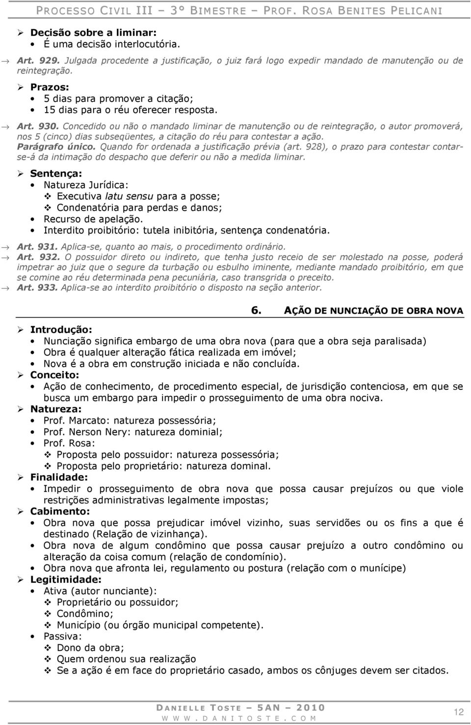 Concedido ou não o mandado liminar de manutenção ou de reintegração, o autor promoverá, nos 5 (cinco) dias subseqüentes, a citação do réu para contestar a ação. Parágrafo único.