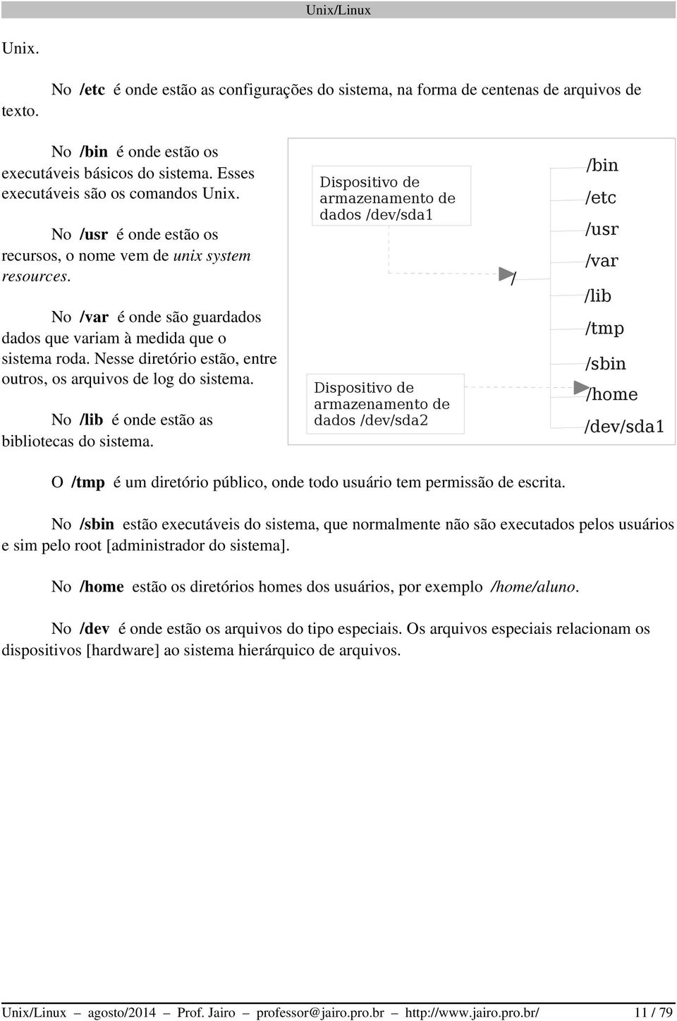 Nesse diretório estão, entre outros, os arquivos de log do sistema. No /lib é onde estão as bibliotecas do sistema.