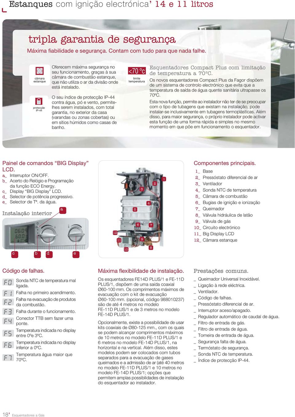 O seu índice de protecção IP-44 contra água, pó e vento, permitelhes serem instalados, com total garantia, no exterior da casa (varandas ou zonas cobertas) ou em sítios húmidos como casas de banho.