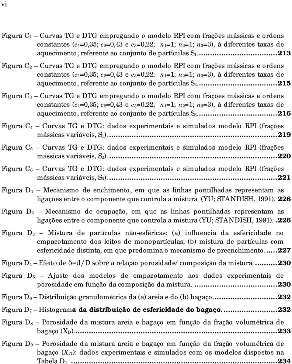 ... 213 Figura C 2 Curvas TG e DTG empregando o modelo RPI com frações mássicas e ordens constantes (c 1=0,35; c 2=0,43 e c 3=0,22; n 1=1; n 2=1; n 3=3), à diferentes taxas de aquecimento, referente