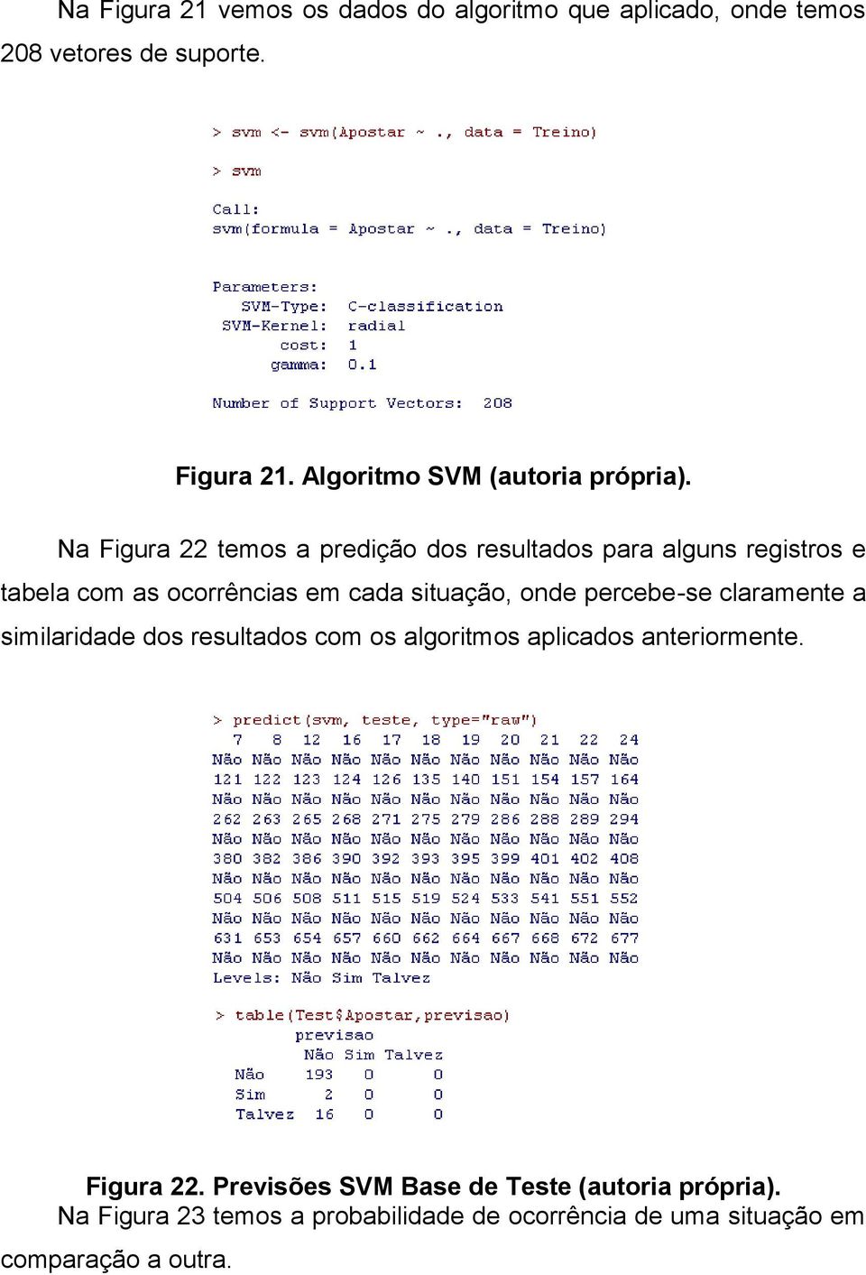 percebe-se claramente a similaridade dos resultados com os algoritmos aplicados anteriormente. Figura 22.