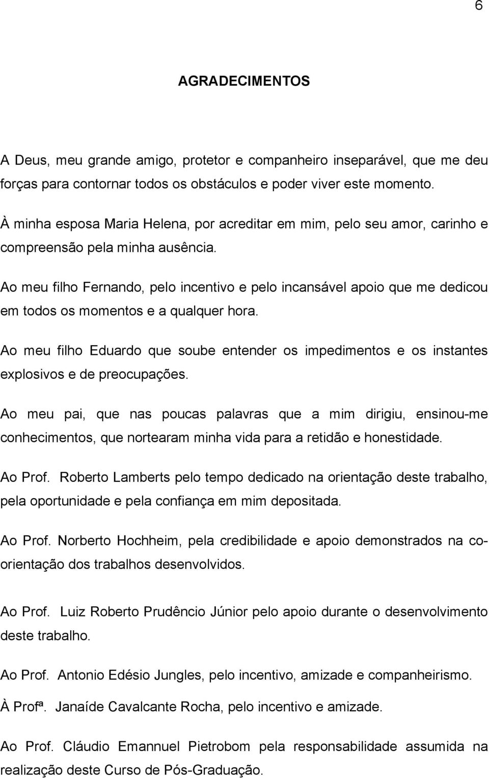 Ao meu filho Fernando, pelo incentivo e pelo incansável apoio que me dedicou em todos os momentos e a qualquer hora.