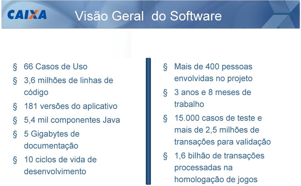 400 pessoas envolvidas no projeto 3 anos e 8 meses de trabalho 15.