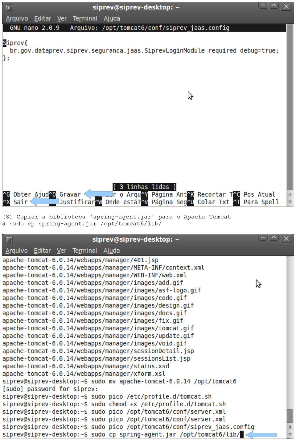 jar' para o Apache Tomcat