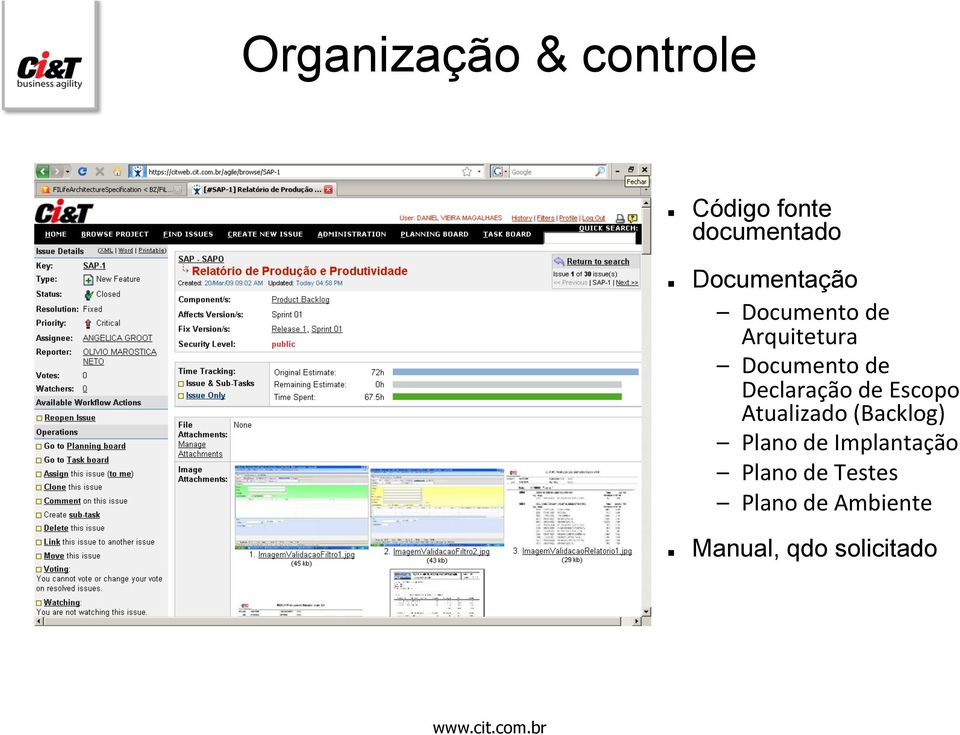 Declaração de Escopo Atualizado (Backlog) Plano de